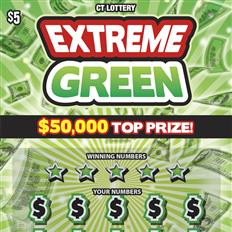 EXTREME GREEN $5 scratch ticket