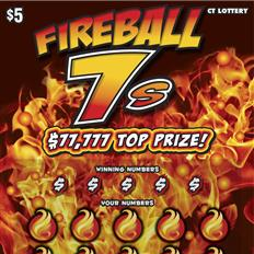 Fireball 7s $5 scratch ticket