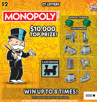 $2 MONOPOLY $2 scratch ticket