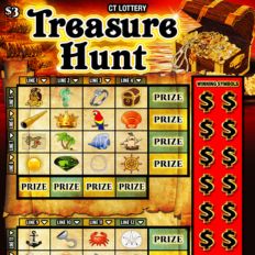 TREASURE HUNT $3 scratch ticket