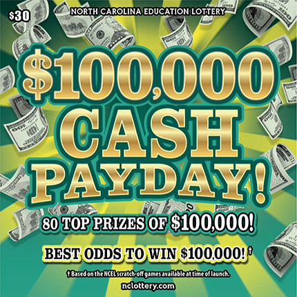 $100,000 Cash Payday $30 scratch ticket