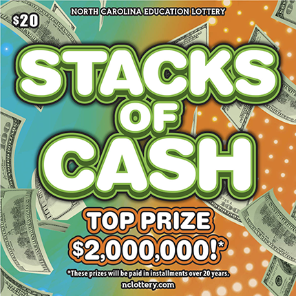 Stacks of Cash $20 scratch ticket