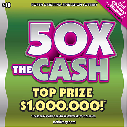 50X The Cash $10 scratch ticket
