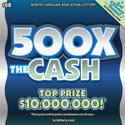 500X The Cash $50 scratch ticket