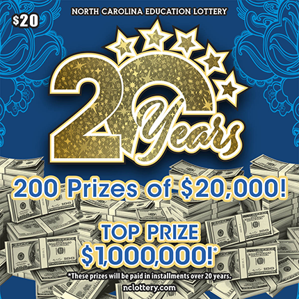 20 Years $20 scratch ticket