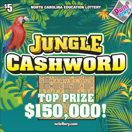 Jungle Cashword $5 scratch ticket