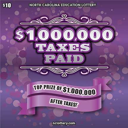 $1,000,000 Taxes Paid $10 scratch ticket