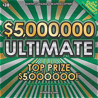 $5,000,000 Ultimate $30 scratch ticket