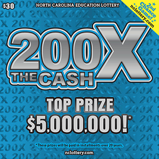 200X The Cash $30 scratch ticket