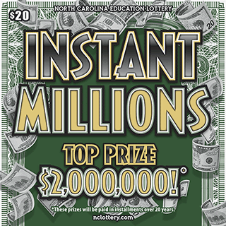 Instant Millions $20 scratch ticket