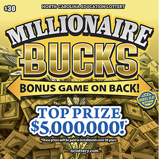 Millionaire Bucks $30 scratch ticket