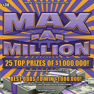 MAX-A-MILLION $30 scratch ticket