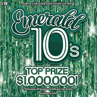 Emerald 10's $10 scratch ticket