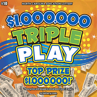 $1,000,000 Triple Play $10 scratch ticket