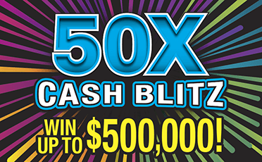 50X Cash Blitz $10 scratch ticket
