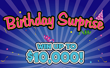 Birthday Surprise $2 scratch ticket