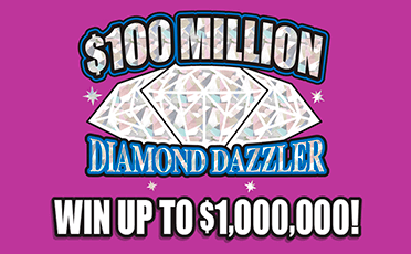 $100 Million Diamond Dazzler $20 scratch ticket
