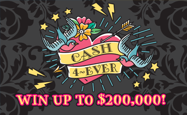 Cash 4-Ever $5 scratch ticket
