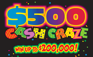 $500 Cash Craze $5 scratch ticket