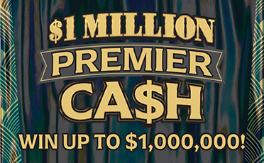 $1 Million Premier Ca$h $20 scratch ticket