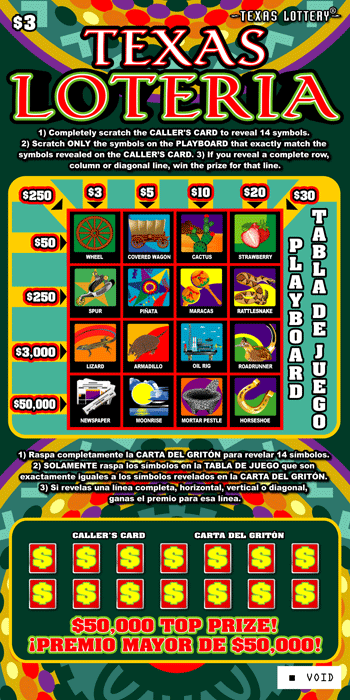 Texas Loteria $3 scratch ticket