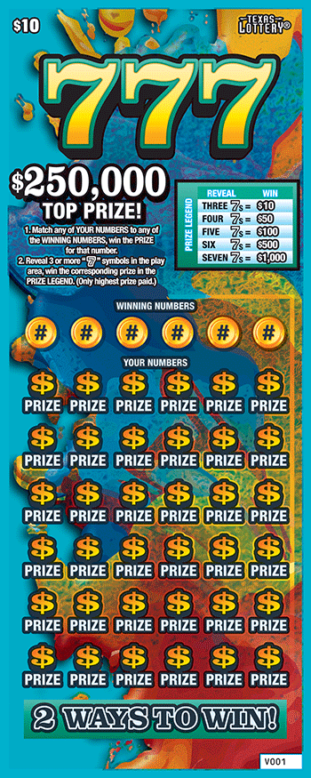 777 $10 scratch ticket