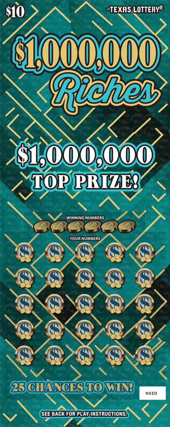 $1,000,000 Riches $10 scratch ticket