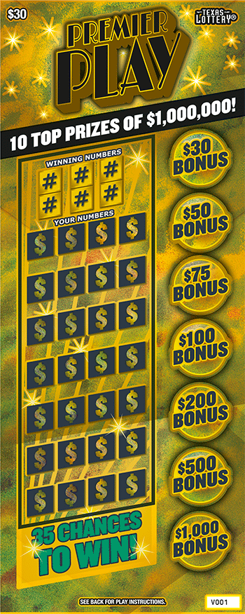 Premier Play $30 scratch ticket