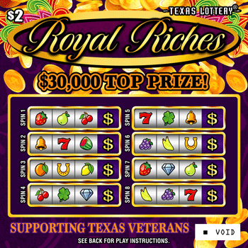 Royal Riches $2 scratch ticket