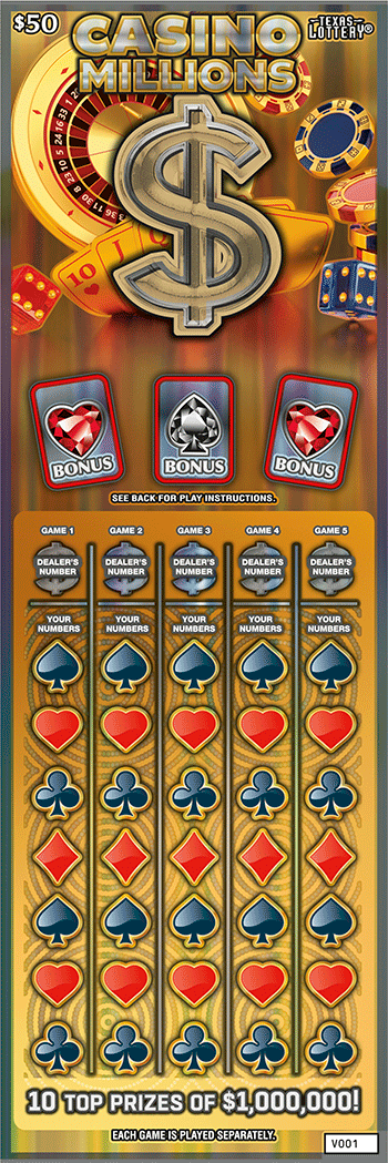 Casino Millions $50 scratch ticket