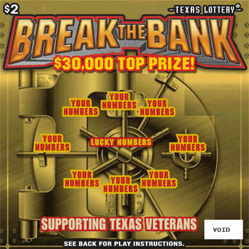 Break the Bank $2 scratch ticket