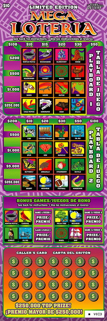 Limited Edition Mega Loteria $10 scratch ticket