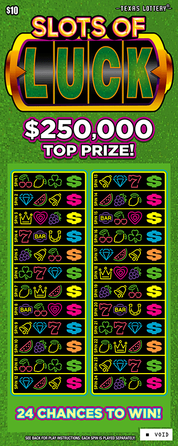 Slots of Luck $10 scratch ticket
