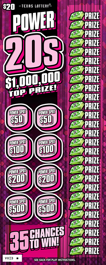 Power 20s $20 scratch ticket