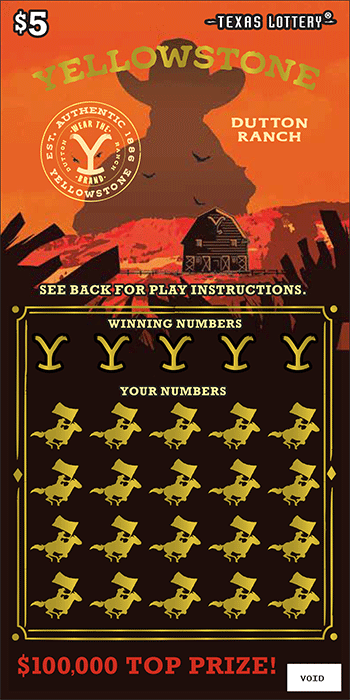 Yellowstone $5 scratch ticket