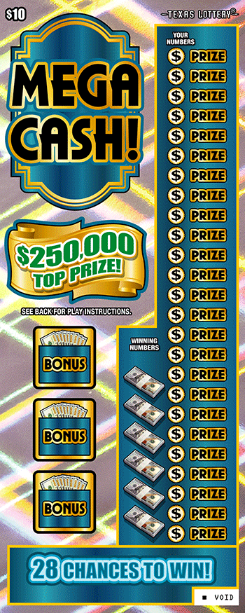 Mega Cash! $10 scratch ticket