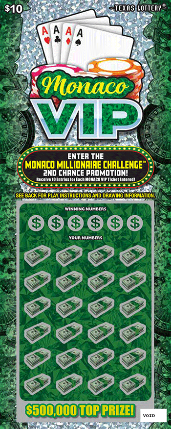 Monaco VIP $10 scratch ticket