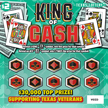 King of Cash $2 scratch ticket