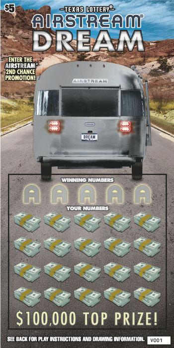 Airstream® Dream $5 scratch ticket