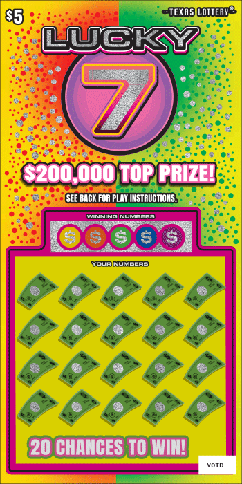 Lucky 7 $5 scratch ticket