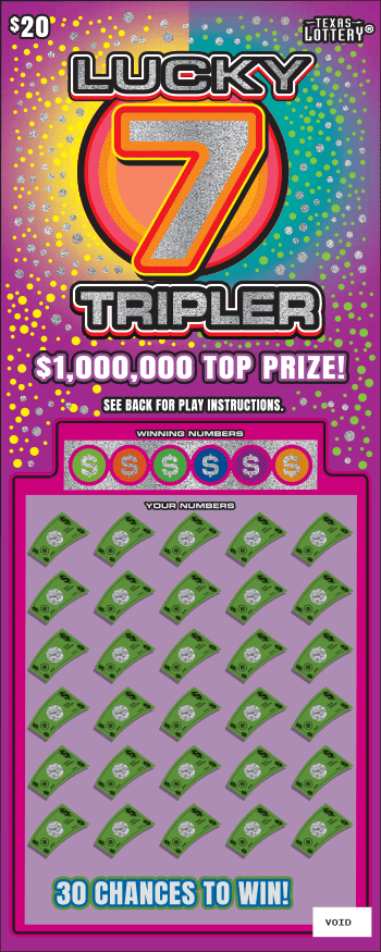 Lucky 7 Tripler $20 scratch ticket